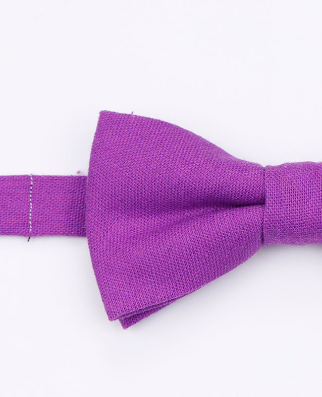 Noeud Papillon Violet n°2 Homme en Lin | Basile - Unipap's