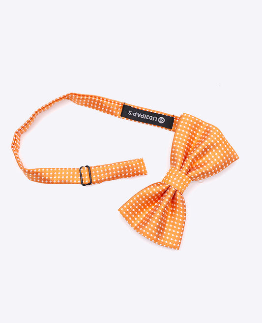 Noeud Papillon Orange à Pois Homme en Polyester | Louis - Unipap's