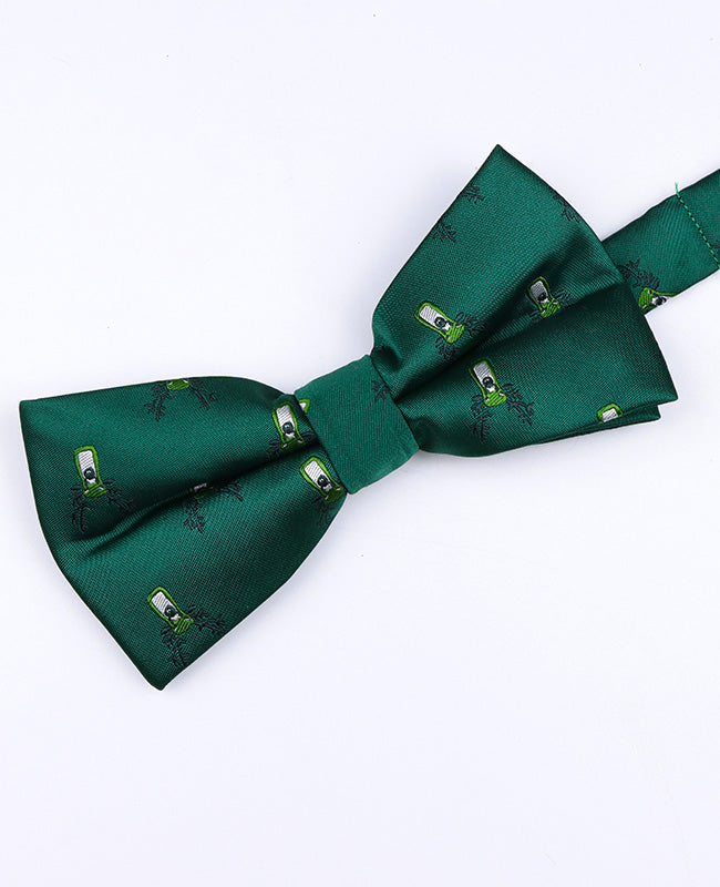 Noeud Papillon de Noël Vert n°2 Homme en Polyester «Christmas»