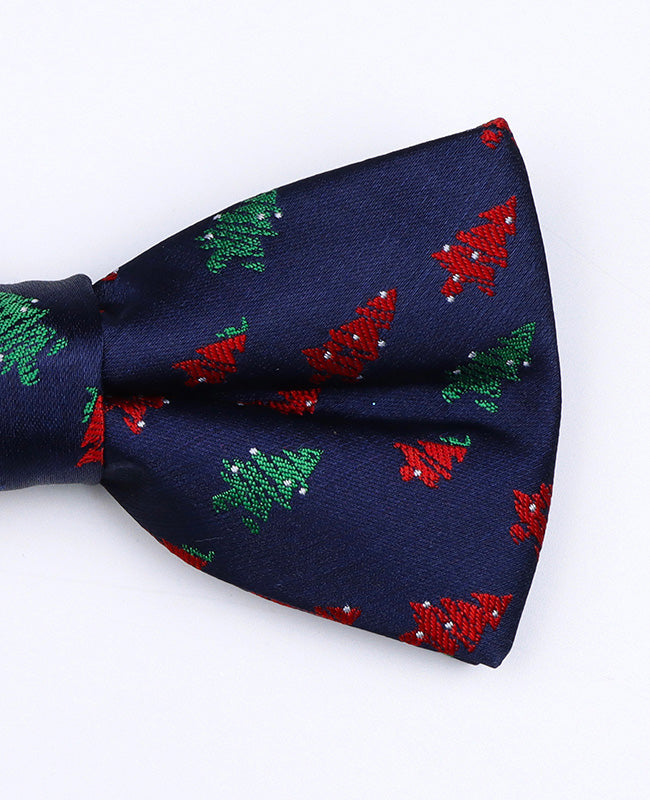 Noeud Papillon de Noël Bleu n°2 Homme en Polyester «Christmas»