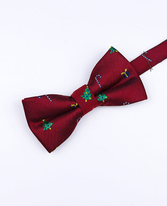 Noeud Papillon de Noël Rouge n°2 Enfant en Polyester «Christmas»