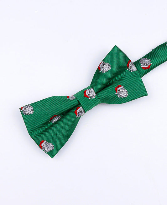 Noeud Papillon de Noël Vert n°1 Enfant en Polyester «Christmas»