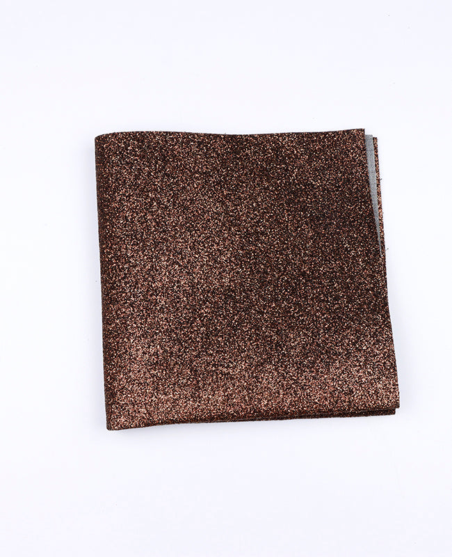 Pochette de Costume à Paillette Marron en Polyester «Olive»