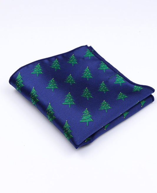 Pochette de Costume de Noël Bleu n°1 en Polyester «Christmas»