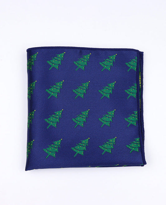 Pochette de Costume de Noël Bleu n°1 en Polyester «Christmas»