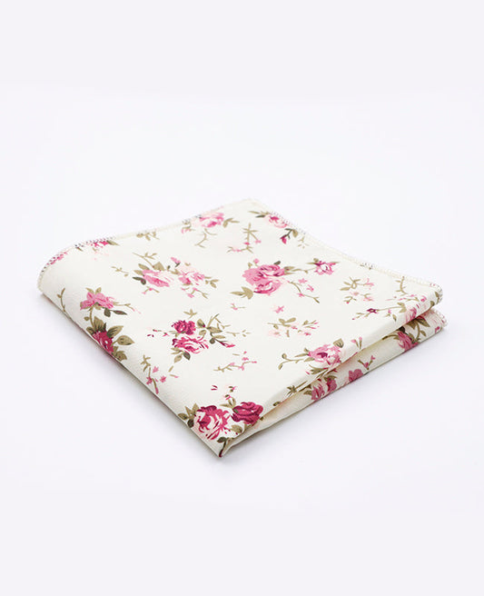 Pochette de Costume Liberty Blanc n°7 en Coton | Charles - Unipap's