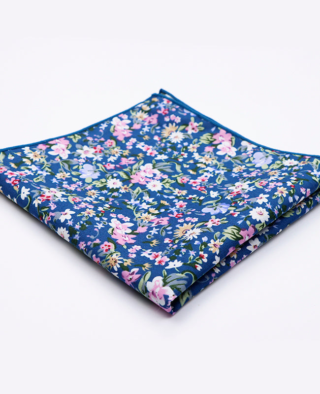 Pochette de Costume Liberty Bleu n°11 en Coton | Gaspard - Unipap's