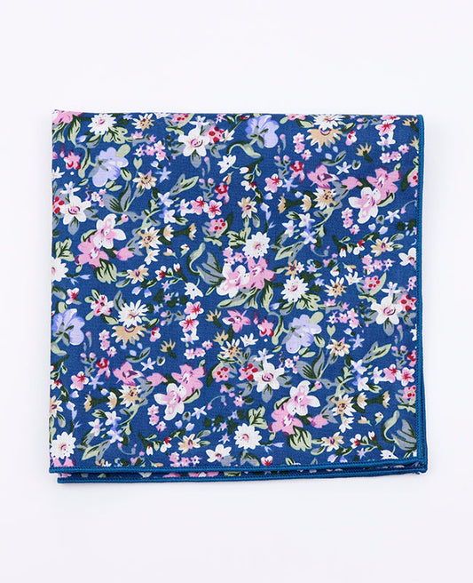 Pochette de Costume Liberty Bleu n°11 en Coton | Gaspard - Unipap's