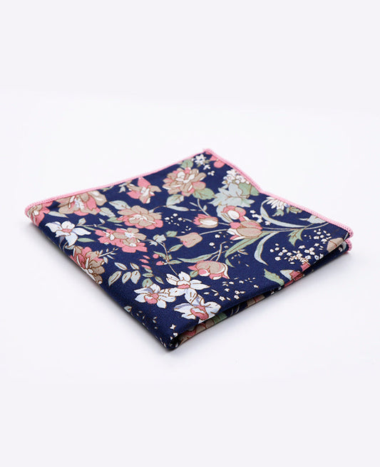 Pochette de Costume Liberty Bleu n°3 en Coton | Charles - Unipap's