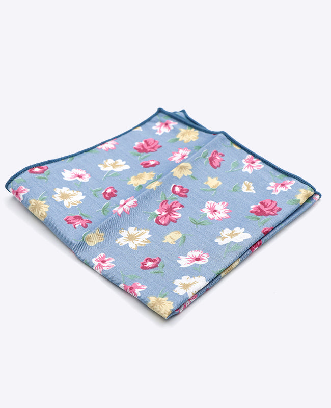 Pochette de Costume Liberty Bleu n°4 en Coton | Gaspard - Unipap's