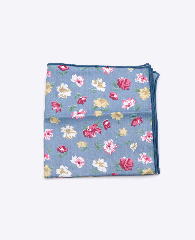 Pochette de Costume Liberty Bleu n°4 en Coton | Gaspard - Unipap's