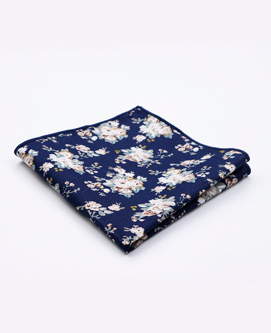 Pochette de Costume Liberty Bleu n°5 en Coton | Charles - Unipap's