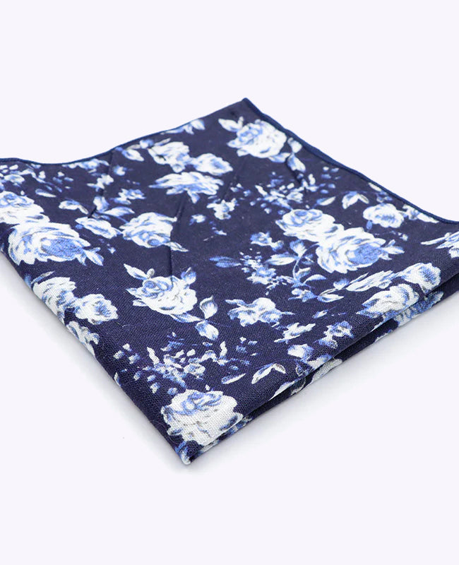 Pochette de Costume Liberty Bleu n°6 en Coton