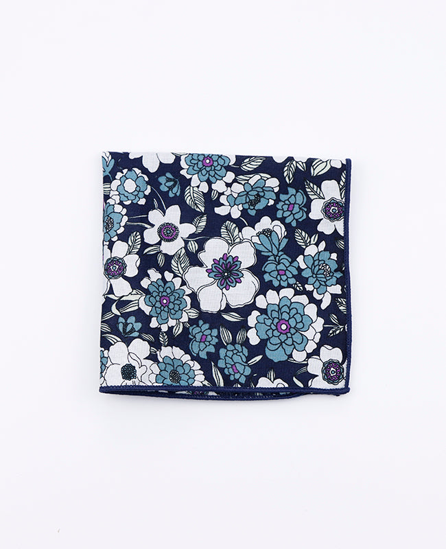 Pochette de Costume Liberty Bleu n°8 en Coton | Gaspard - Unipap's