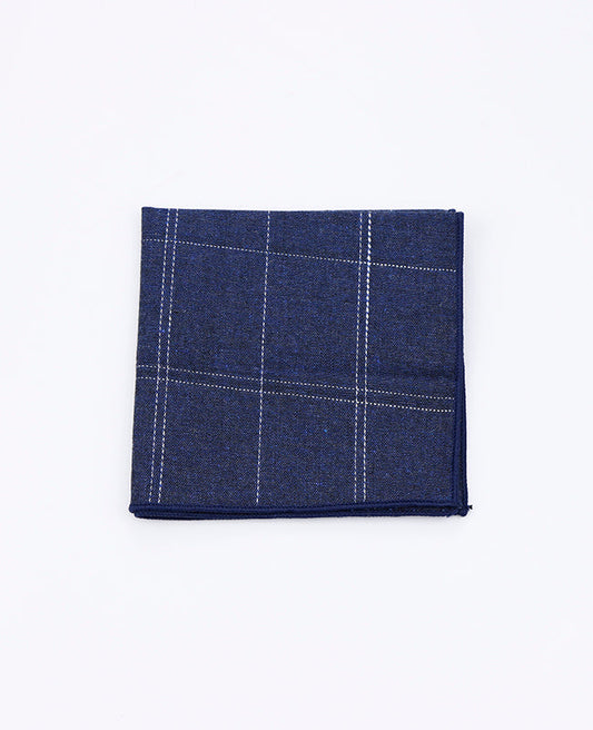 Pochette de Costume Tartan Bleu en Coton | Marcel - Unipap's