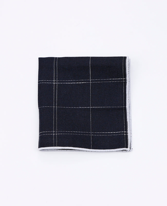 Pochette de Costume Tartan Noir n°1 en Coton | Marcel - Unipap's