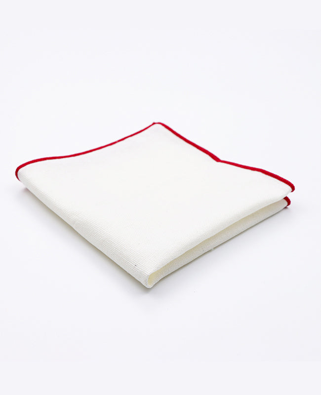 Pochette de Costume Blanc n°1 en Lin | Basile - Unipap's